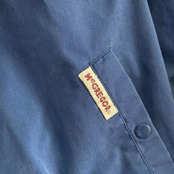 Vintage McGregor Fashion Outerwear Blue Full Zip Jacket Lined Large - Picture 3 of 6